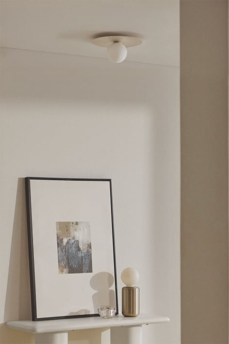 Anine iron and glass ceiling light