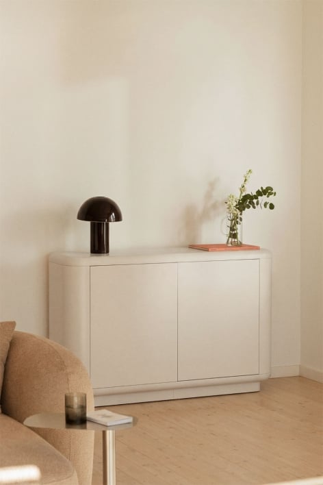 Rectangular sideboard 120x40 cm in gardenia white MDF Cixila