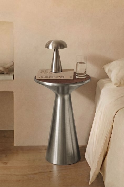 Selmalis Ø30 cm stainless steel nightstand