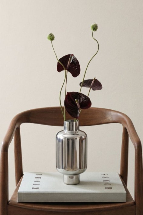 Elberton 15 cm stainless steel vase