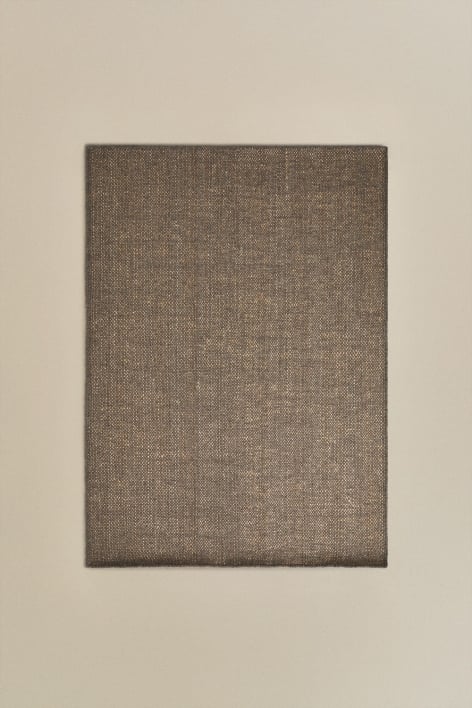 Wamba rectangular rug in wool and jute - Grey Taupe