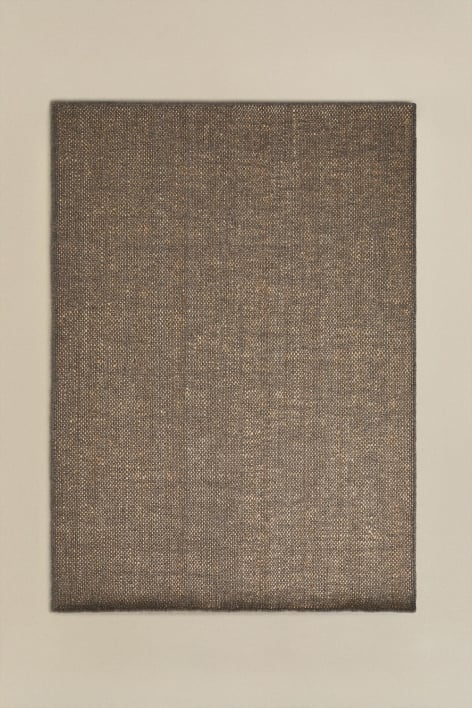Wamba rectangular rug in wool and jute - Grey Taupe