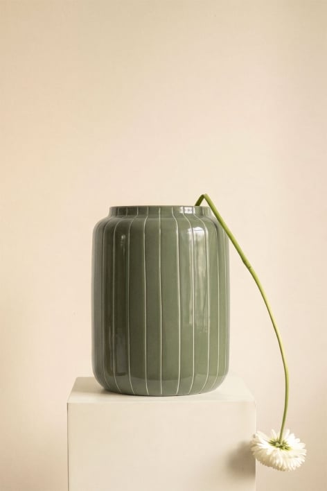 Bieberlis iron vase - Deep Olive Green 