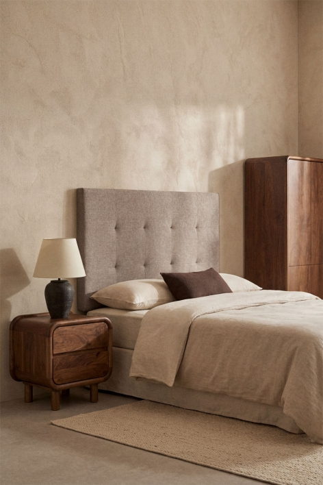 Mocha brown chenille upholstered headboard for 160 cm bed Artur - Chenille Brown Moka