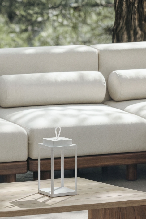 Wireless LED outdoor table lamp in aluminum Xolara