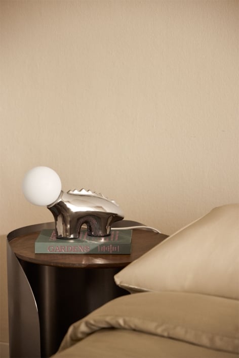 Maloa ceramic table lamp with glass ball