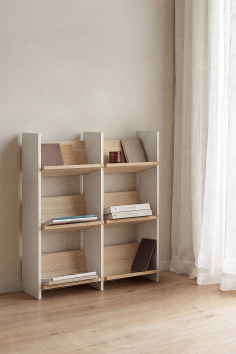 Double bookcase 85x90 cm in Broby wood