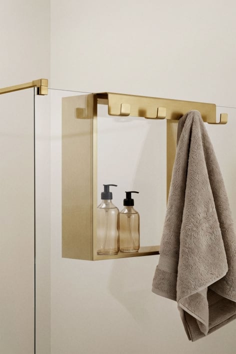 Hanging shower screen shelf in brushed gold stainless steel Elaria - Brushed Gold