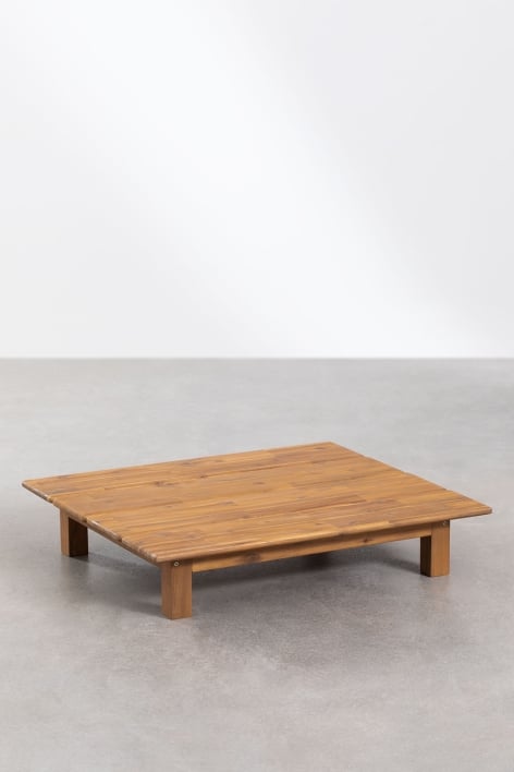 Rectangular coffee table 85x75 cm in Brina acacia wood - Acacia Brown