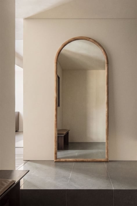 Patmos mango wood wall mirror