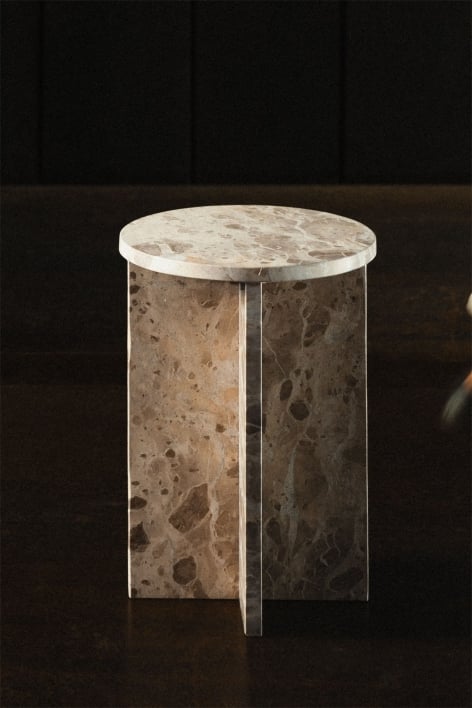 Round side table Ø35 cm in Mencia marble