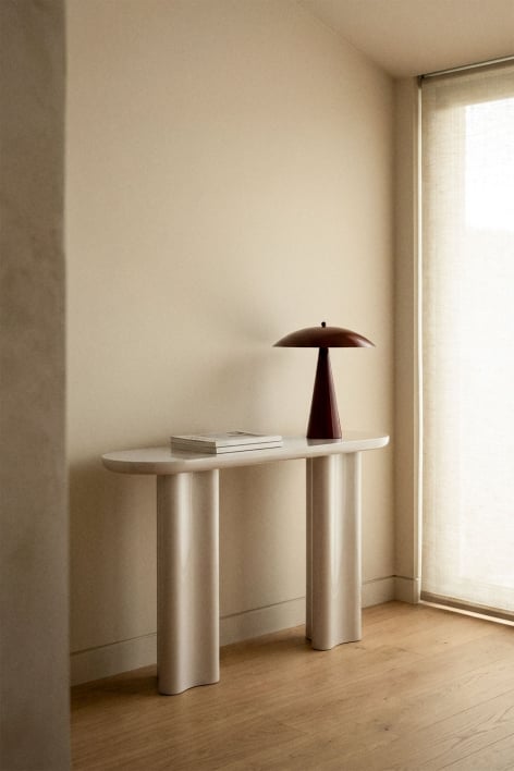 Oval 120x35 cm MDF Breoniz hallway console table
