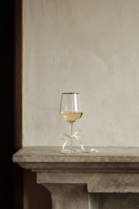 4-pack of 52 cl white wine glasses in Olaya glass