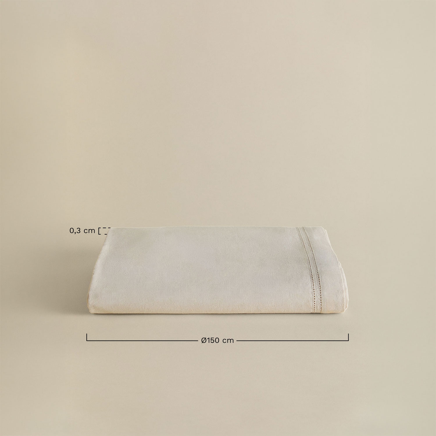 Eirsen Ø150 cm cotton tablecloth, medidas