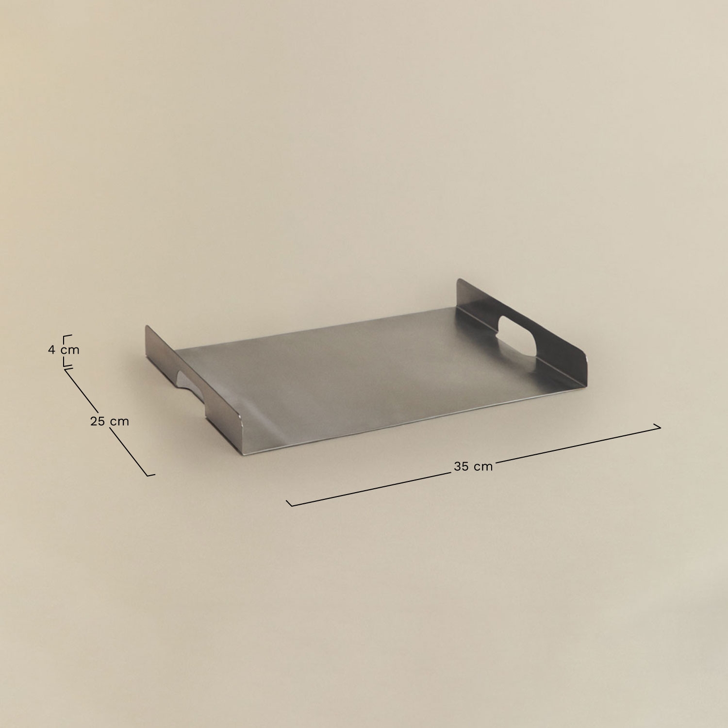 Tobsy stainless steel decorative tray, medidas