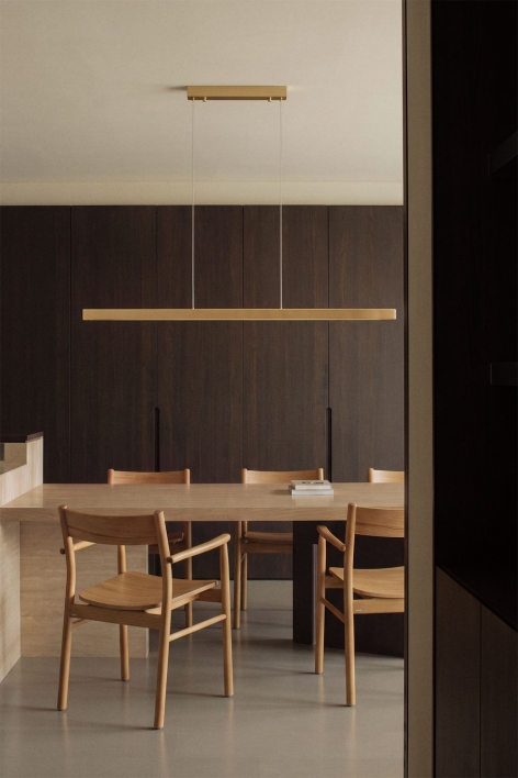 Nilam 120 cm Linear LED Pendant Ceiling Lamp in Metal