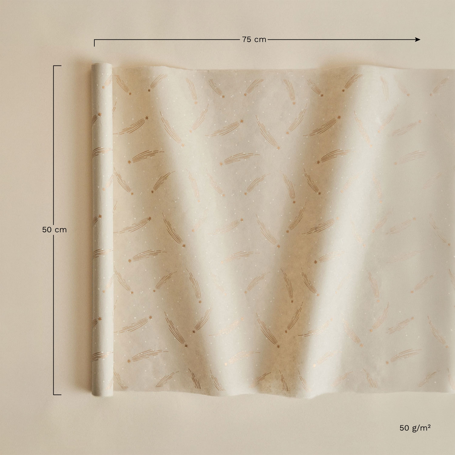 Rozaul wrapping paper, medidas