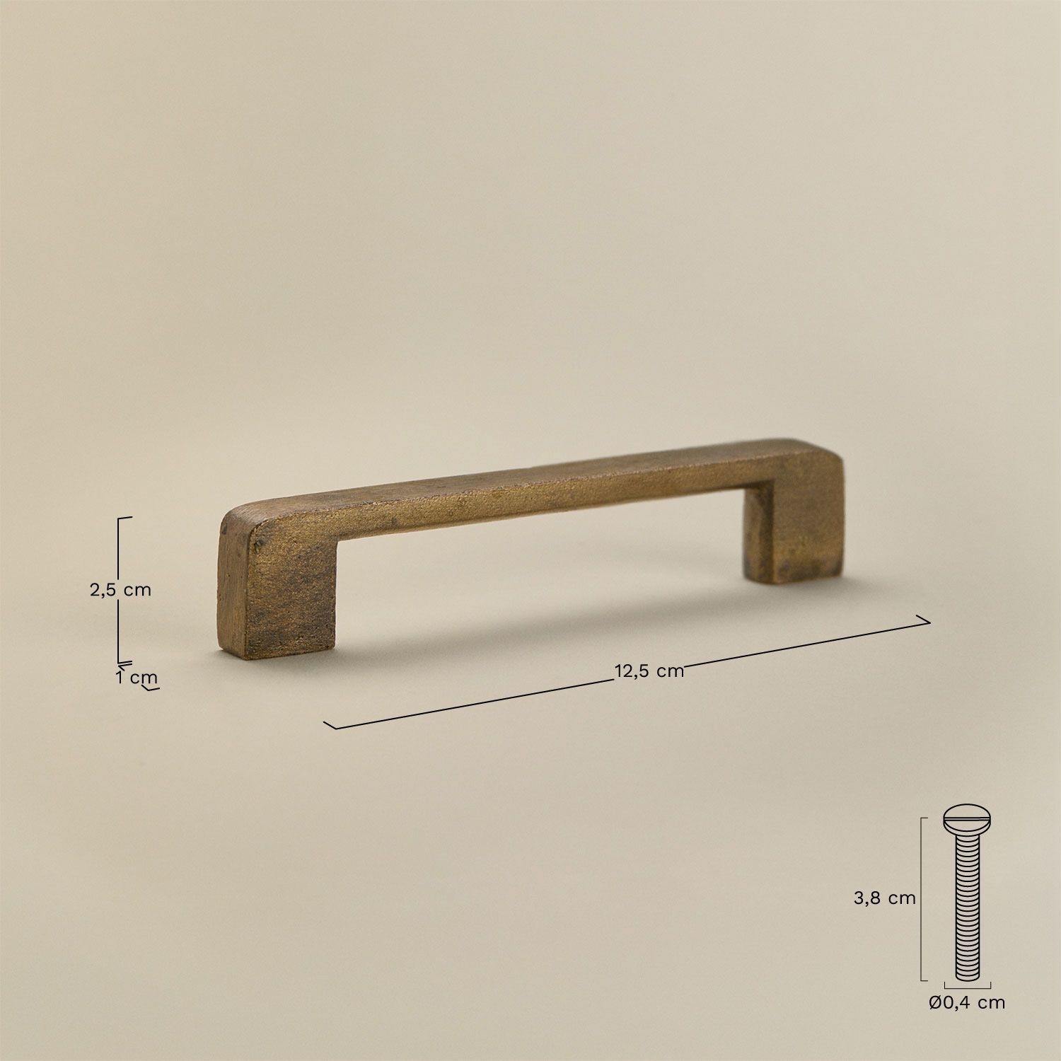 Pack of 2 Laurvi iron handles, medidas