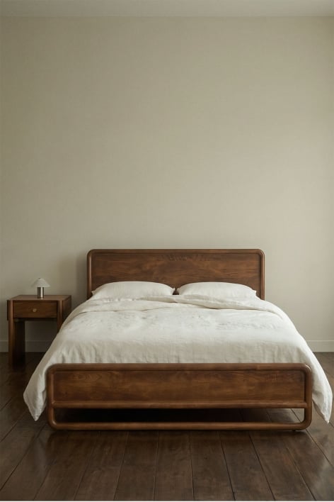 Maupaul mango wood bed - Dark Handle Wood