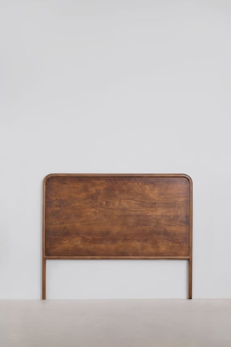 Dark mango wood headboard for 150 cm bed Maupaul