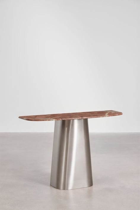 Moreila 120x40 cm natural stone and stainless steel hallway console table