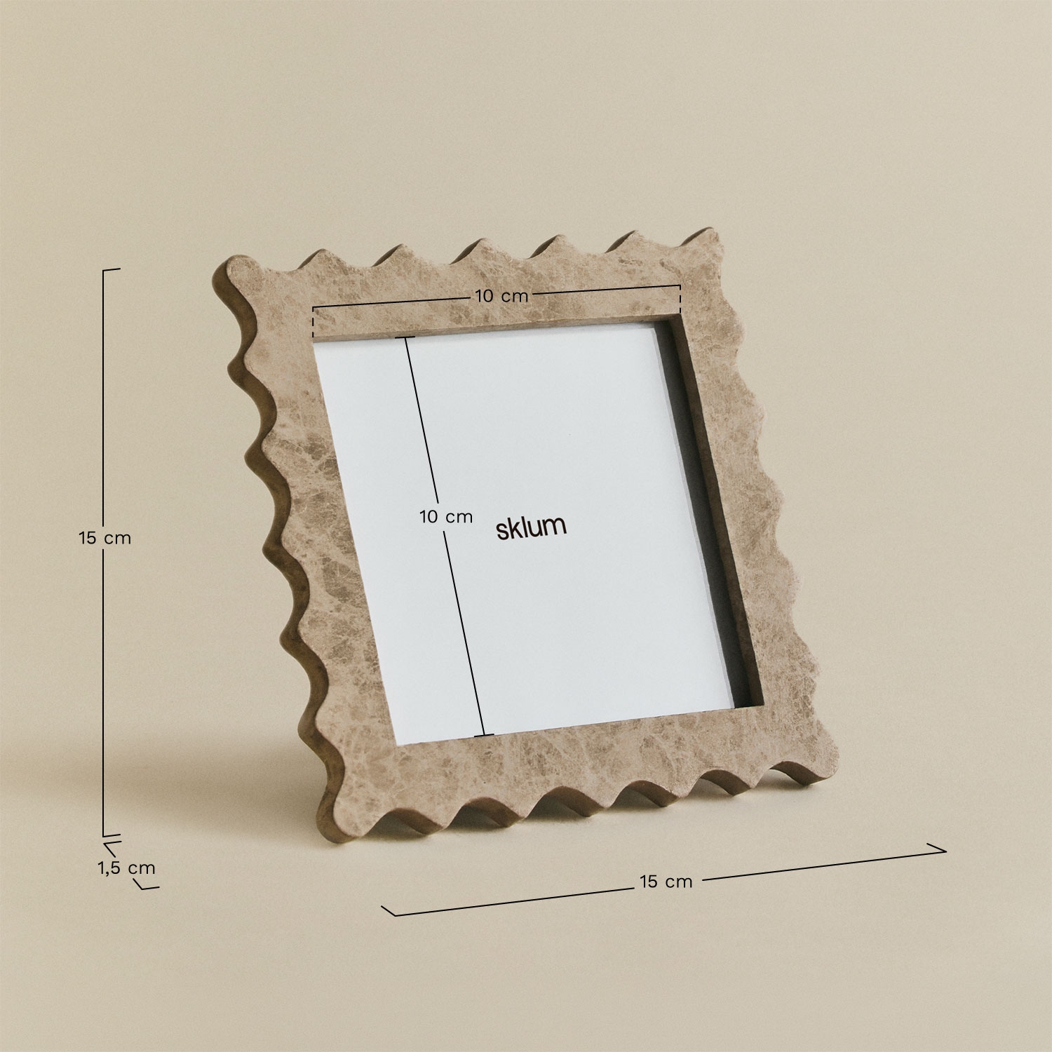 Aiseko resin photo frame, medidas