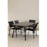 Nohes Table Set & 4 Nohes Chairs, thumbnail image 1