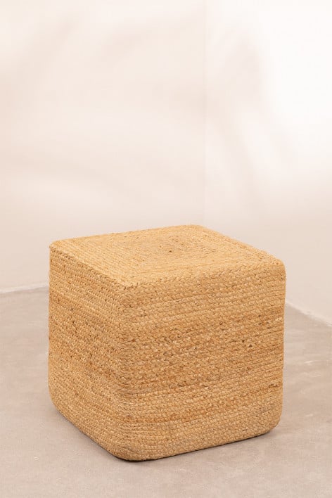 Natural Jute Square Pouffe Orsen