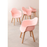 Set of 4 Chairs with Armrests Scand Nordic SK, thumbnail image 750653