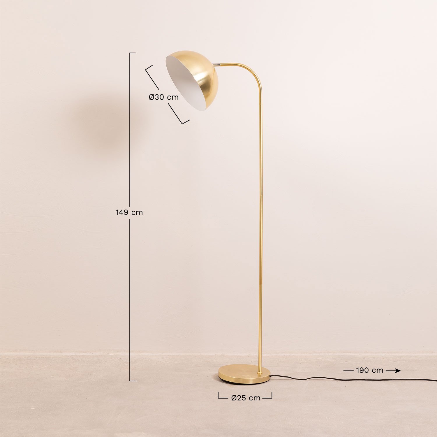 Floor Lamp Nura Style, medidas