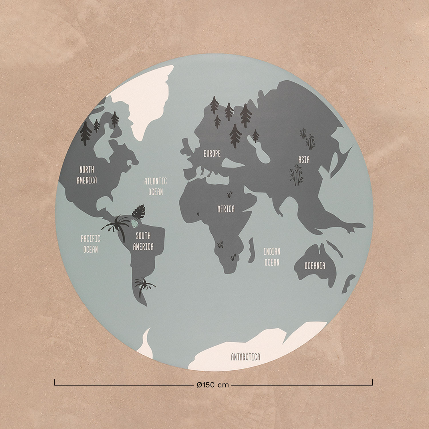 Nirar Kids Round Vinyl Mat Ø150 cm SKLUM