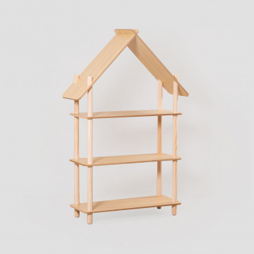 Wooden Shelves Unit Zita Kids Natural Wood - Sklum