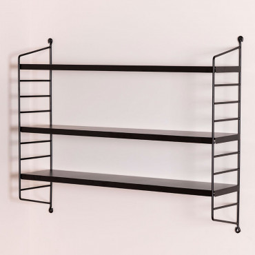 Modular Wall Floating Shelves Emine Black - Sklum