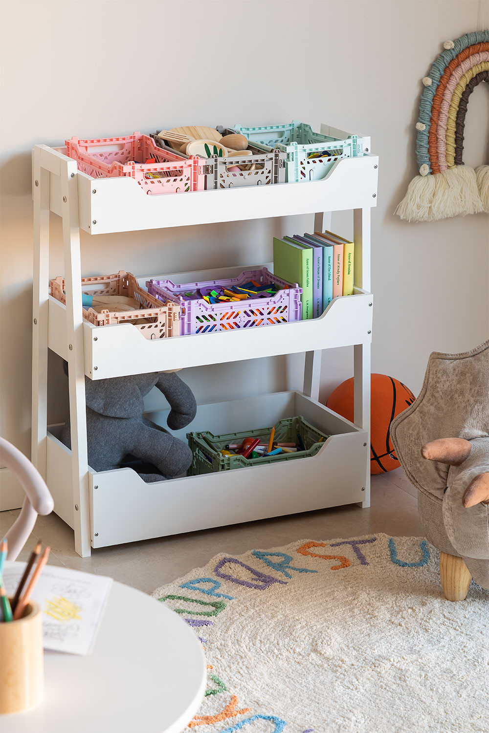 wooden toy cubby