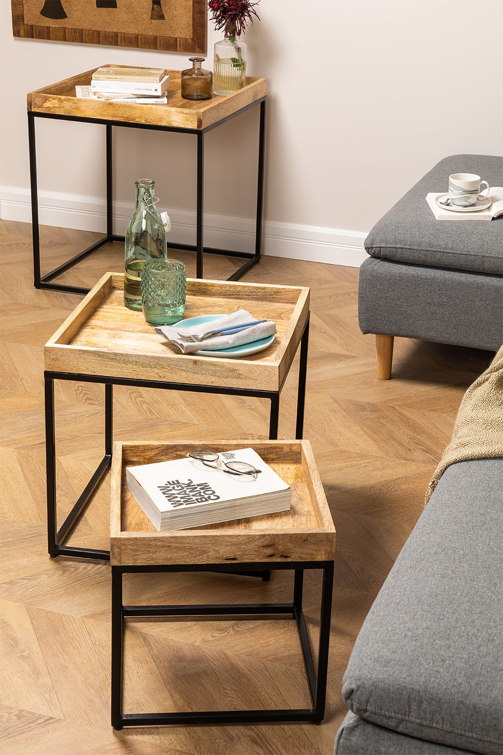 Tauber Mango Wood Nesting Tables Sklum