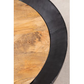 Round Coffee Table in Mango Wood and Iron (Ø90 cm) Muty, thumbnail image 3