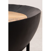 Round Coffee Table in Mango Wood and Iron (Ø90 cm) Muty, thumbnail image 4