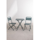 Garden Set  Foldable Table (60 x 60 cm) & 2 Foldable Chairs Janti , thumbnail image 2