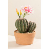 Artificial Cactus with Rebutia Flowers, thumbnail image 2