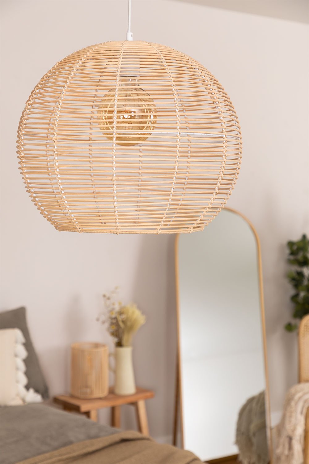 rattan lampshade ceiling