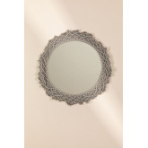 Round Macrame Wall Mirror (Ø70 cm) Gael, thumbnail image 2