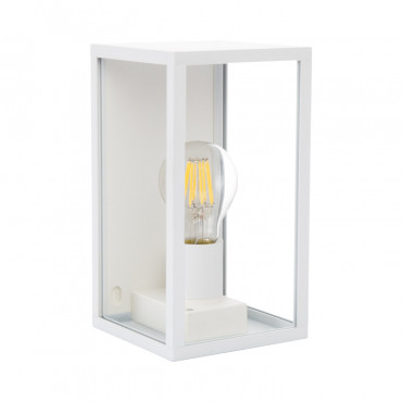 Delha Outdoor Wall Light In Aluminium And Glass White - Sklum