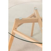 Scand Nordic Glass and Beech Wood Dining Table, thumbnail image 4