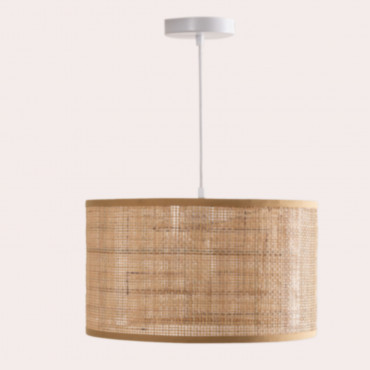 Ytse Rattan Hanging Ceiling Lamp Brown Natural - Sklum