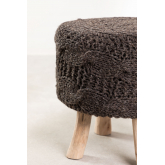 Low Round Wool & Wooden Stool Rixar, thumbnail image 2