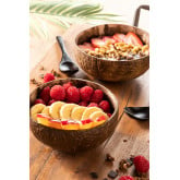 Set of 2 Coconut Bowls and 2 Spoons Island , thumbnail image 1