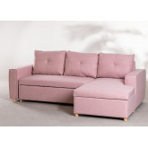 3 Seater Fabric Sofa Bed- Chaise Longue Calvin, thumbnail image 3