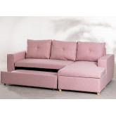 3 Seater Fabric Sofa Bed- Chaise Longue Calvin, thumbnail image 4