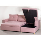 3 Seater Fabric Sofa Bed- Chaise Longue Calvin, thumbnail image 6
