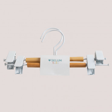 Set Of 2 Corin Kids Clip Hangers White - Sklum